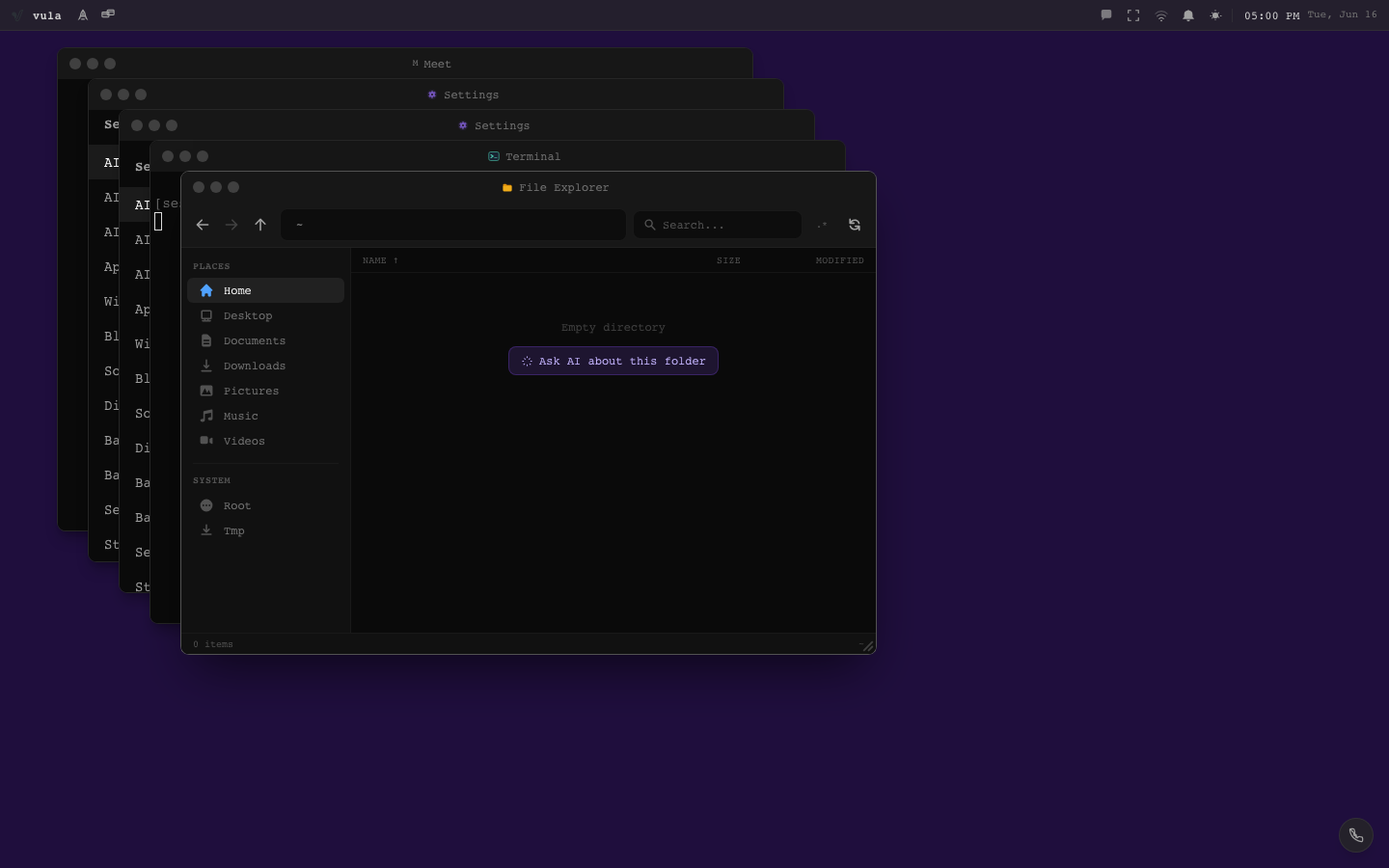 Files & sharing on a Vulos instance