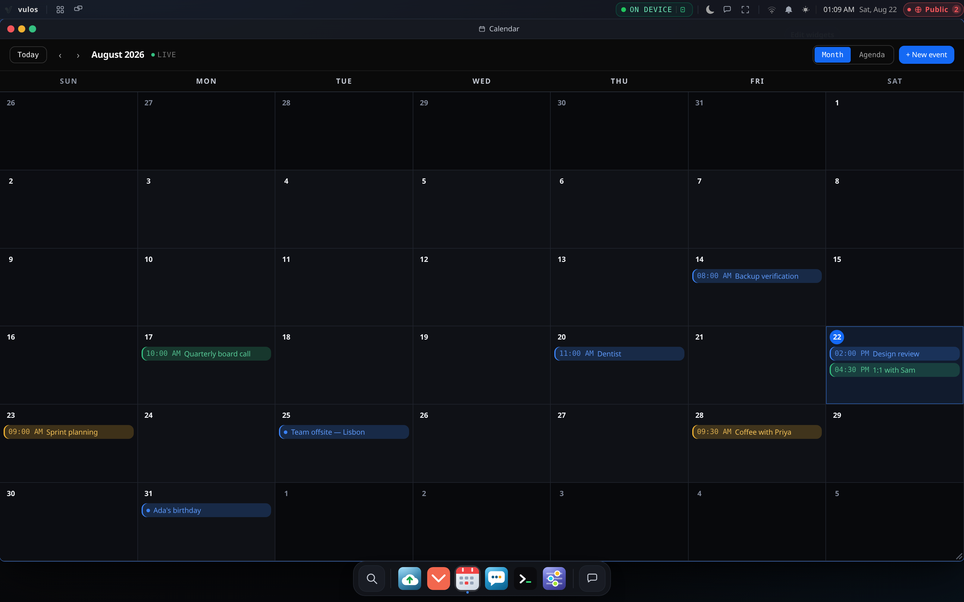 Calendar