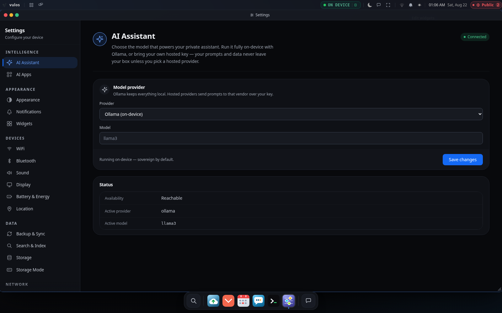 Settings & admin